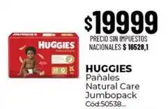 Diarco Huggies - pañales natural care jumbopack cód:50538 oferta
