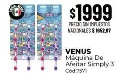 Diarco Venus - máquina de afeitar simply 3 cód:7571 oferta