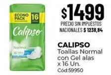 Diarco Calipso - toallas normal con gel alas x 16 un. cód:59950 oferta