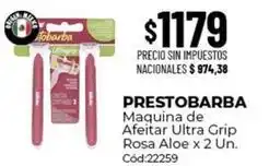 Diarco Prestobarba - maquinade afeitar ultra grip rosa aloe x 2 un. cód:22259 oferta