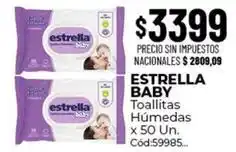 Diarco Estrella - toallitas húmedas x 50 un. cód:59985 oferta