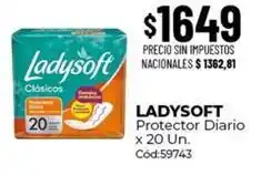 Diarco Ladysoft - protector diario x 20 un. cód:59743 oferta