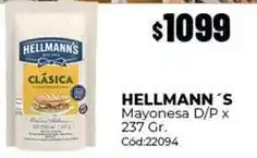Diarco Hellmann's - mayonesa d/p x 237 gr. cód:22094 oferta