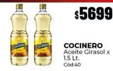 Diarco Cocinero - aceite girasol x 1.5 lt. cód:40 oferta