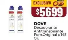 Diarco Dove - desodorante antitranspirante fem.original oferta