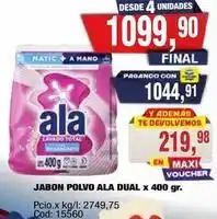 Ala - jabon polvo dual