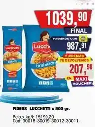Maxiconsumo Lucchetti - fideos oferta