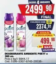Maxiconsumo Poett - desodorante ambiente poett x 360 cc oferta
