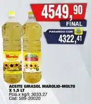 Maxiconsumo Aceite girasol marolio-molto oferta