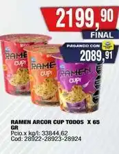 Maxiconsumo Arcor - ramen arcor cup todos oferta