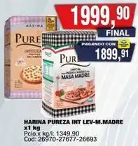 Maxiconsumo Pureza - harina pureza int lev-m.madre x1 kg oferta