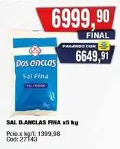 Maxiconsumo Dos anclas - sal fina oferta