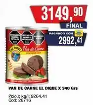 Maxiconsumo El dique - pan de carne oferta