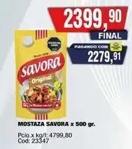 Maxiconsumo Savora - mostaza original oferta