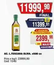 Maxiconsumo Ac. l.toscana oliva. x500 cc oferta