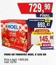 Maxiconsumo Noel - pure de tomates x 520 gr oferta