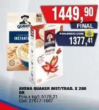 Maxiconsumo Quaker - avena inst/trad. x 280 gr oferta