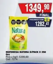 Maxiconsumo Natura - mayonesa d/pack x 250 grs oferta