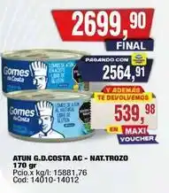 Maxiconsumo Atun g.d.costa ac - nat.trozo oferta