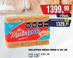 Maxiconsumo Galletitas media tarde x 321 gr oferta
