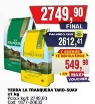 Maxiconsumo La tranquera - yerba la tranquera tard-suav cod: 1877-20633 oferta