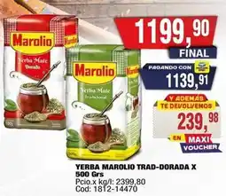 Maxiconsumo Marolio - yerba marolio trad-dorada x 500 grs oferta