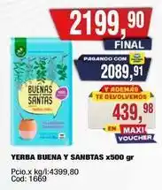 Maxiconsumo Yerba buena y sanbtas x500 gr oferta