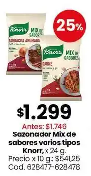 Coto Knorr - sazonador mix de sabores varios tipos, x 24 g oferta
