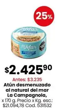 Coto La campagnola - atún desmenuzado al natural oferta