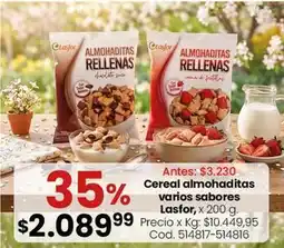 Coto Lasfor - cereal almohaditas oferta
