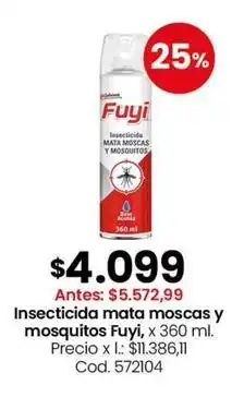 Coto Fuyi - insecticida mata moscas y mosquitos, x 360 ml. cod. 572104 oferta