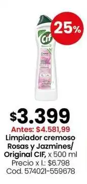 Coto Cif - limpiador cremoso rosas y jazmines/ original, x 500 ml oferta