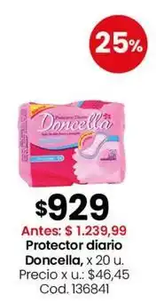 Coto Doncella - protector diario, x 20 u. cod. 136841 oferta
