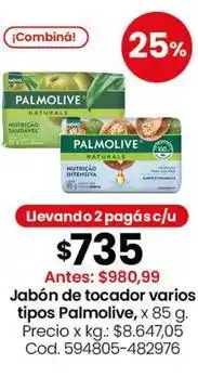 Coto Palmolive - jabón de tocador varios tipos oferta