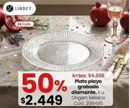 Coto Origen - plato playo grabado diamante oferta