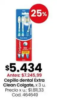 Coto Colgate - cepillo dental extra clean, x 3 u. cod. 464649 oferta