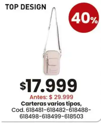 Top design carteras varios tipos