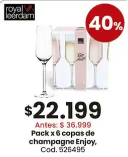 Coto Royal leerdam copas de champagne Enjoy oferta