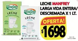 Supermercados Becerra Manfrey leche larga vida entera/ descremada oferta