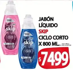 Supermercados Becerra Skip jabón líquido ciclo corto oferta