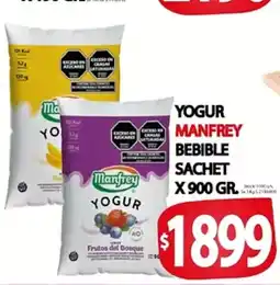 Supermercados Becerra Manfrey yogur bebible sachet oferta