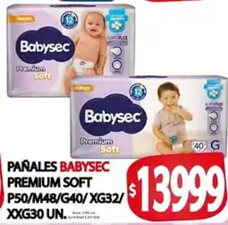 Supermercados Becerra Babysec pañales premium soft oferta