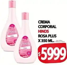 Supermercados Becerra Hinds crema corporal rosa plus oferta
