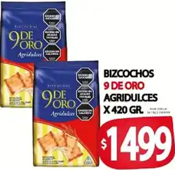 Supermercados Becerra Bizcochos 9 de oro agridulces oferta
