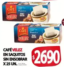 Supermercados Becerra Café velez en saquitos oferta
