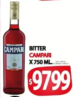 Supermercados Becerra Campari bitter oferta
