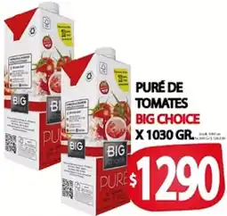 Supermercados Becerra Big choice puré de tomates oferta