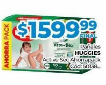 Diarco Huggies Pañales Active Sec Ahorrapack oferta