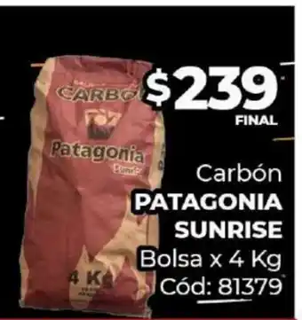 Diarco Patagonia Sunrise Carbón Bolsa x 4 Kg oferta