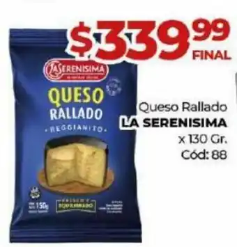 Diarco La Serenisima Queso Rallado x 130 Gr. oferta